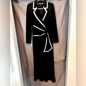 Black jumpsuit with attached sash